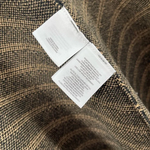 Anne Klein NWT Black Coffee Striped Women's Sweater Poncho Coat Oversized Sm - Picture 7 of 10